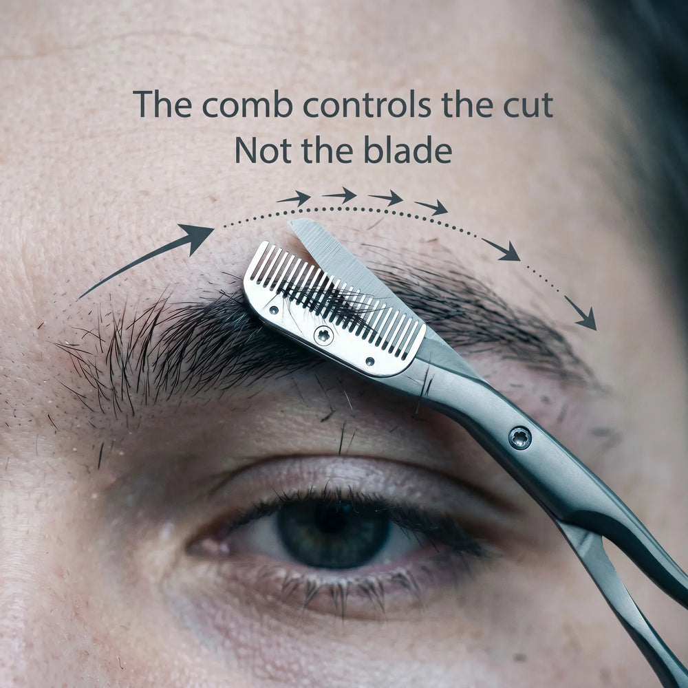 Move outward in short passes. The comb controls what gets cut. The blade simply follows. This is how you avoid taking too much off.